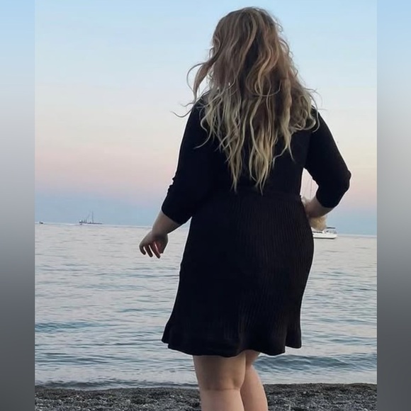 Nine West Chocolate Brown Long Sleeve Dress - Picture 6 of 6